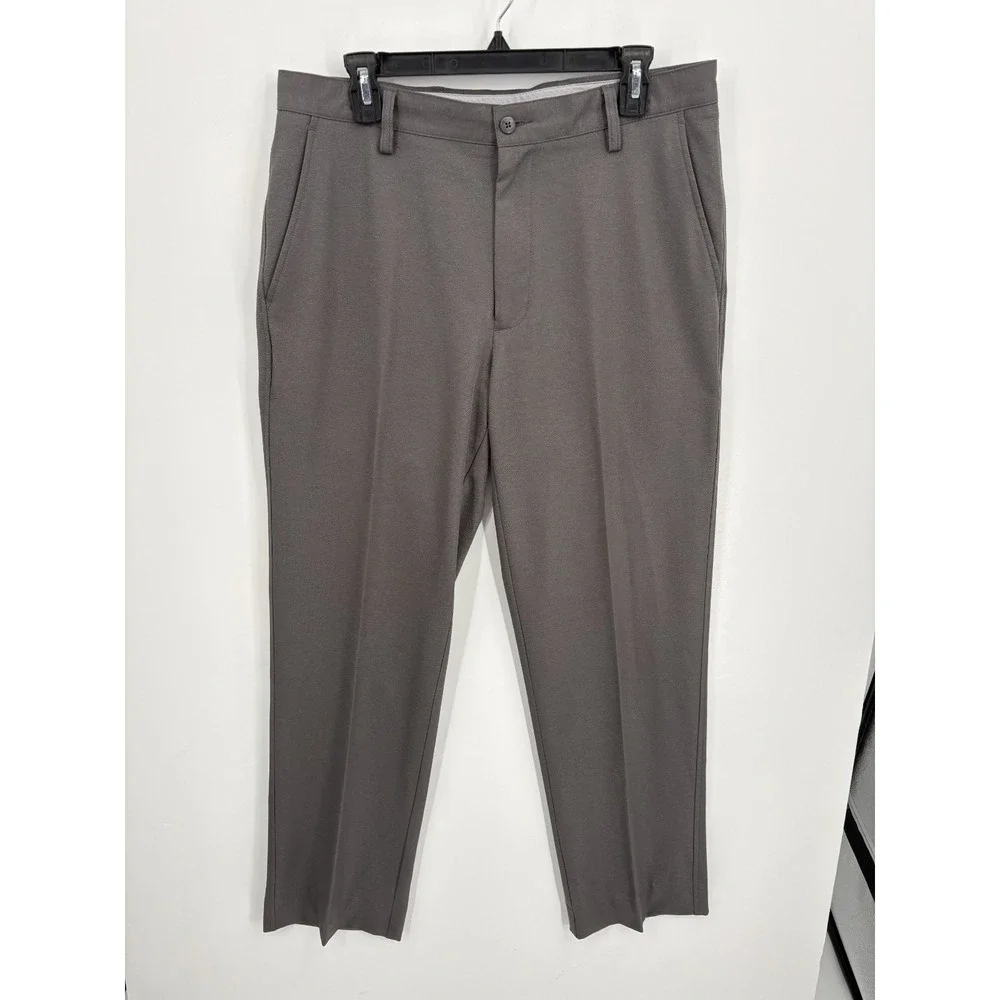 FootJoy Golf Pants Men's 34x32 Gray Performance Stretch Flat Front Tech Khakis